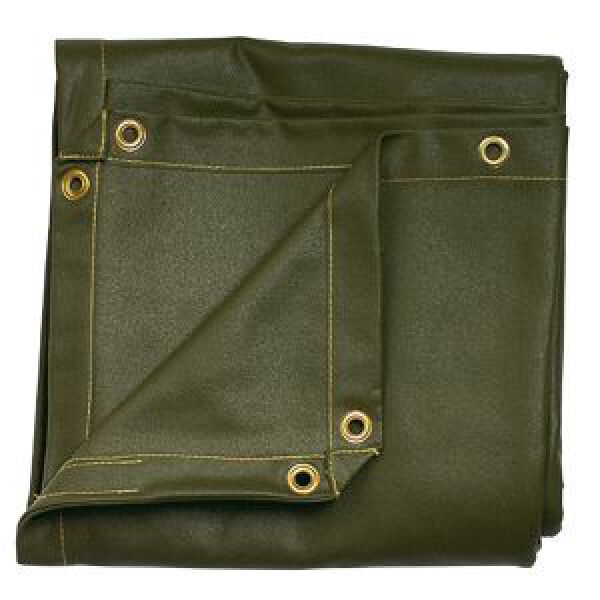 Green Canvas Welding  Curtain with Eyelets