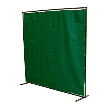 Green PVC Welding Safety Curtain Frame Complete  6' 6'