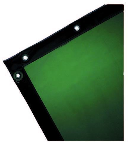 Green PVC Welding Curtain with Eyelets