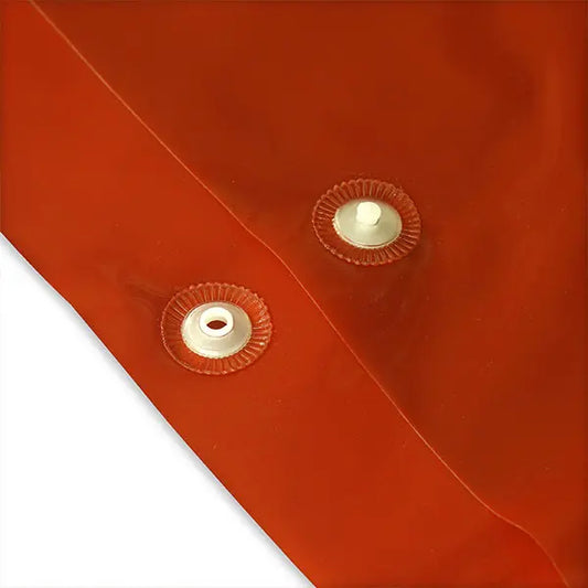 Orange PVC Welding Curtain with Eyelets